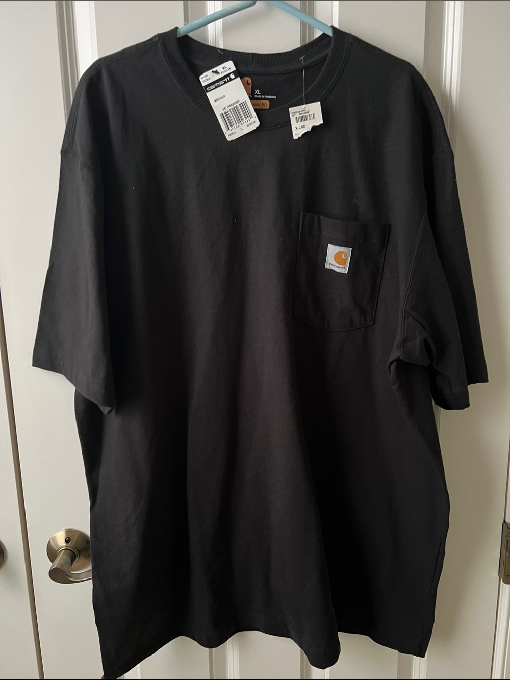 Carhartt Black Pocket Tee with Logo Patch